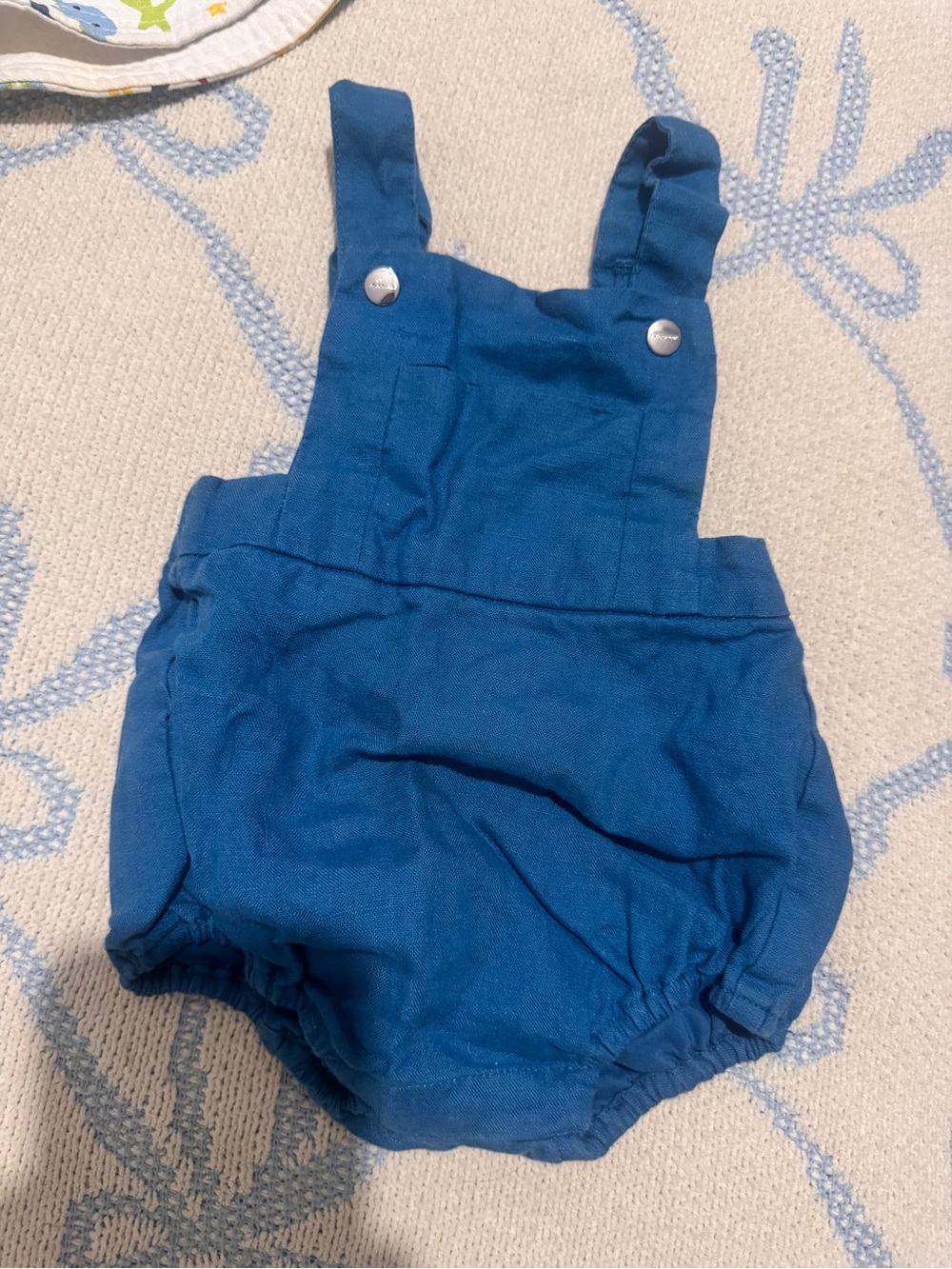 Jacadi Royal Blue Baby Overalls Bloomers